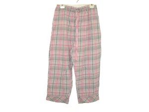 Dreams & Co Damen große Pyjamahose Lounge Litewgt Flanell rosa grau kariert gebraucht, in einwandfreiem Zustand - Bild 1 von 5