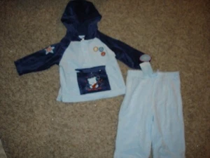 Small Wonders soft hoodie & pant set 2 pc outfit 3-6m months guitar Rock Star - Picture 1 of 8