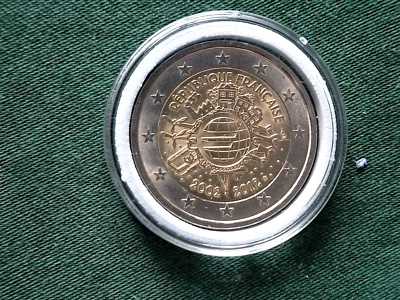 PIECE 2 EUROS COMMEMORATIVE REPUBLIQUE FRANCAISE 2002-2012 - Photo 1/2