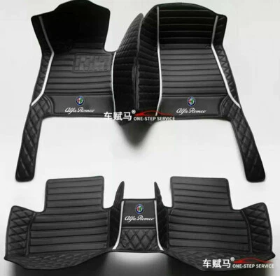 Alfombrillas coche personalizadas aptas para Alfa Romeo Giulia Stelvio 2000-2023 Foto 1 de 4