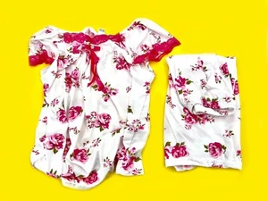 Casual Nights Women's Cotton Short Sleeve House Pant Set Gown New Size M - Picture 1 of 9