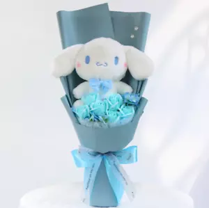 SANRIO CINNAMOROLL HELLO KITTY PLUSH BOUQUET FLOWERS ROSE PARTY TOY ANNIVERSARY - Picture 1 of 1
