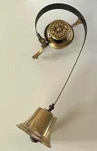 Restored Antique Old Victorian Brass Servants Butler Bell Pull Door Shop (SB307) - Picture 1 of 7
