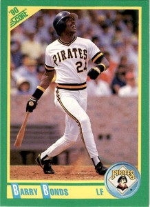 1990 Score #4 Barry Bonds Pittsburgh Pirates Card GW1