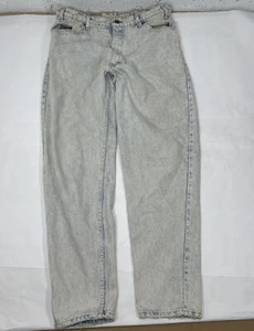 VTG 80s 90s Levis 550 Acid Wash Denim Jeans ORANGE TAB Distressed Worn 36x33 USA - Picture 1 of 11