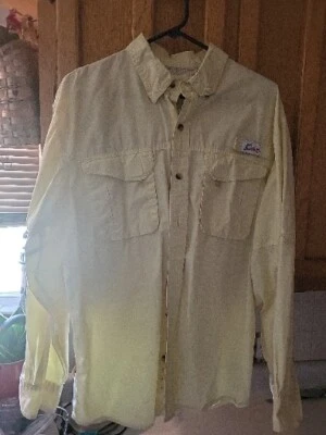 Camisa deportiva mundial para hombre L pesca manga larga cuello abotonado Preowne Foto 1 de 4