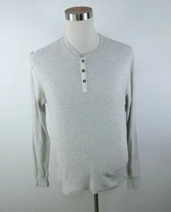 BKE Buckle Mens Long Sleeve Solid Gray Henley Thermal Sweater Small - Picture 1 of 8