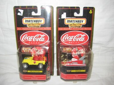 MIP Matchbox Coca Cola Lot w 1998 Jeep Wrangler & Hydroplane Jet Boat - Image 1 of 4