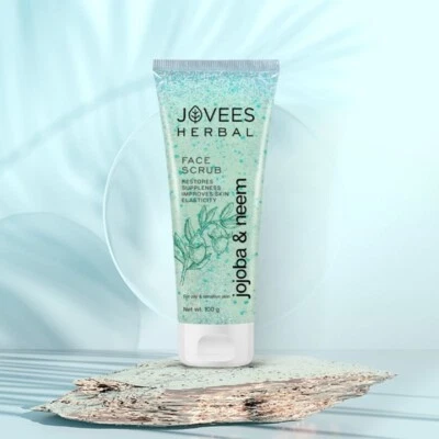 Jovees Jojoba & Neem Face Scrub 100g removes excessive oil and suppleness - Image 1 of 3