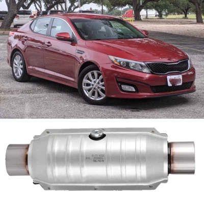 For KIA Optima EX LX 2.5" Inlet & Outlet Catalytic Converters with Heat Shield - Изображение 1 из 4