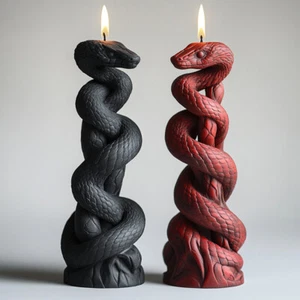 Spirit Snake Candle Silicone Mold DIY Diffuser Plaster Scented Candle Mould New - Picture 1 of 14