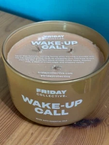 NEW FRIDAY COLLECTIVE WAKE-UP CALL 3-WICK COFFEE SCENTED JAR CANDLE 13.5 OZ - Picture 1 of 4