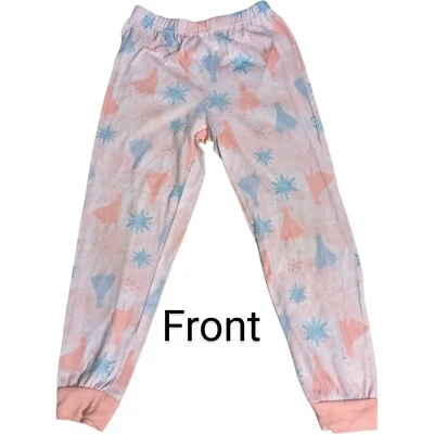 Girls Pajama Lounge Pants Disney Princess Frozen Elsa Ana Pink Blue Sz 10 - Image 1 of 3