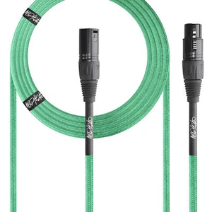 Mophead 15 Foot Braided XLR Male to XLR Female Microphone Cable Green - Picture 1 of 9