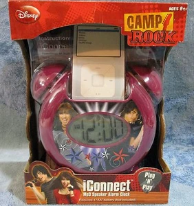 Disney MP3 Speaker Alarm Clock iConnect Plug N Play Rock Out With Camp Rock NEW - Picture 1 of 12