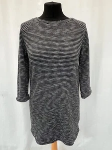 Schwarz weiß gestreiftes 3/4 Ärmel Top Größe 8 Polyestermischung - Bild 1 von 8