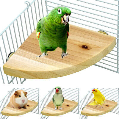 Bird Perches Platform Wood Parrot Standing Platform Playground Cage Accessories • 14.95€