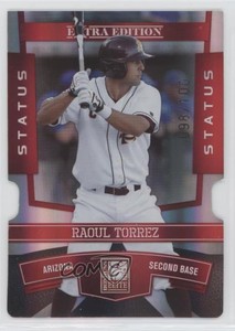 2010 Donruss Elite Extra Edition Status Red Die-Cut /100 Raoul Torrez #43