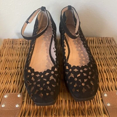 Женский комфортный богемный женский клин лазерной резки Jeffrey Campbell Havana 7,5 с цветочным рисунком - Изображение 1 из 4