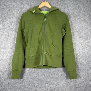 Lululemon Jacket Womens Medium Green Scuba Zip Up Hoodie 36" Chest - Picture 1 of 7