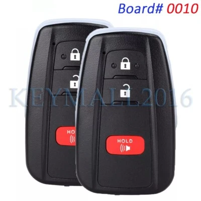 2 Keyless Smart Remote Key Fob for Toyota C-HR 2018 2019 2020 2021 CHR MOZBR1ET Foto 1 de 4