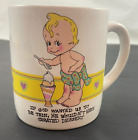 Poupée Kewpie tasse à café vintage Norcrest #3 Si Dieu voulait que nous soyons minces, il ne le ferait pas
