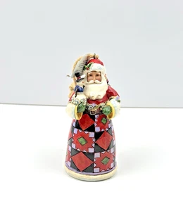 Jim Shore Weihnachtsmann mit Schneemann Weihnachtsschmuck Heartwood Creek mit Etikett - Bild 1 von 6