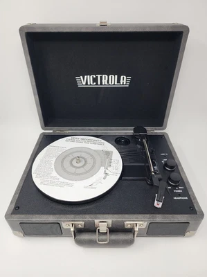 Victrola Bluetooth Portable Turntable, 3 Speed Record Player, Gray, VSC-550BT - Image 1 of 4