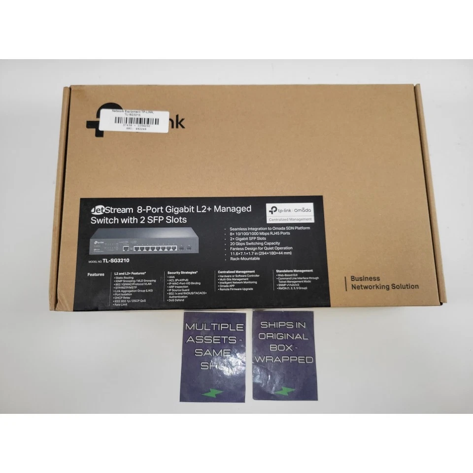 TP-LINK TL-SG3210 Gigabit 8-Port Managed Switch - New in Box - Image 1 of 2