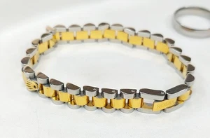 Rolex Men's bracelet Stainless Steel Two Tone silver gold - Picture 1 of 2