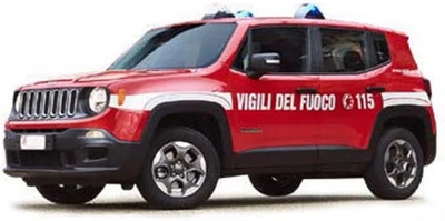 - Jeep Renegade Vigili Del Fuoco, Scala 1:24, Modellino Diecast Con Portiere E C - Immagine 1 di 4