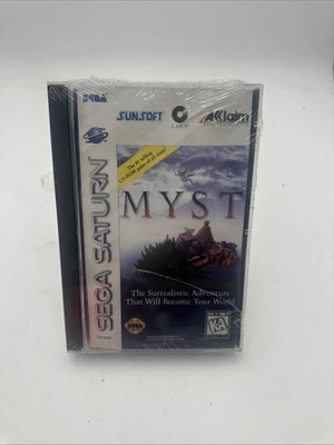 Myst (Sega Saturn, 1995) Factory Sealed! W/ Unused Hook (Has Rips in Seal) - Image 1 of 4