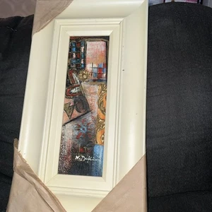 W. Mirkin - Pintura al óleo sobre madera colorida, audaz y abstracta firmada - Imagen 1 de 5