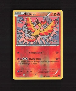Moltres 9/124 Fates Collide Reverse Holo Rare Pokemon Card MP - Picture 1 of 10