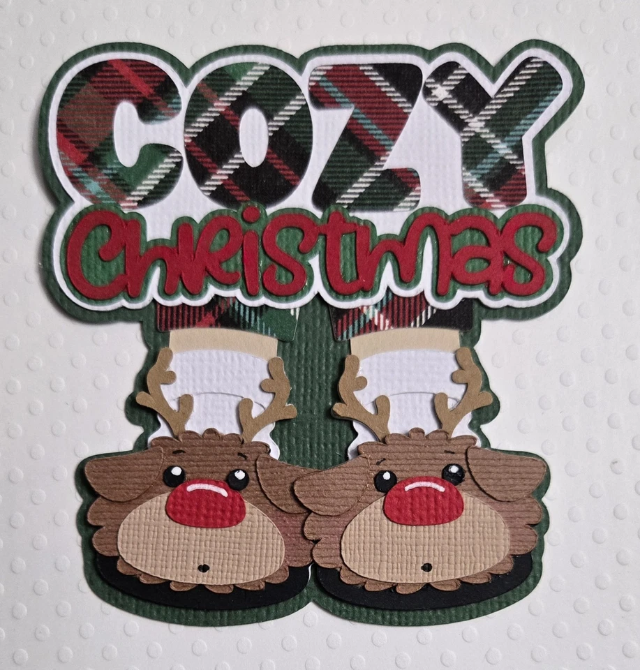 Acogedor título navideño. Álbum de recortes, piezas de papel para hacer tarjetas Foto 1 de 1