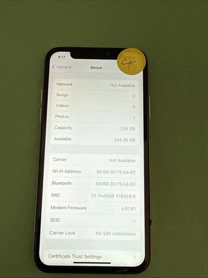 Apple iPhone X 256 GB Unlocked For Any Carrier - Image 1 of 4