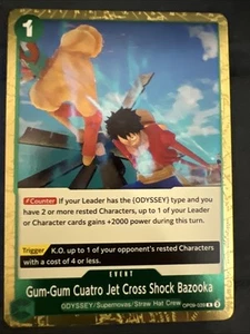 Gum-Gum Cuatro Jet Cross Shock Bazooka OP09-039 R Foil Rare One Piece Card Game - Picture 1 of 2