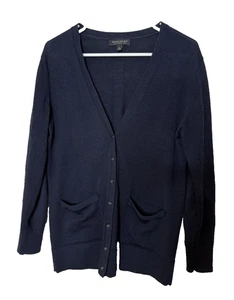 Banana Republic Gr. S Pullover Merinowolle dunkelblau Strickjacke V-Ausschnitt - Bild 1 von 7