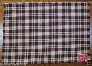 Nuovo Tovagliette Cucina Pranzo Singolo Cuore e Casa Collezione Casale Plaid Rosso - Foto 1 di 1