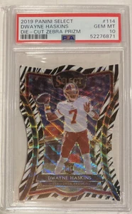 2019 DWAYNE HASKINS Panini Select Zebra Prizm Rookie PREMIER LEVEL PSA 10 GEM - Bild 1 von 4