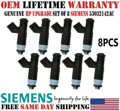 Inyectores de combustible OEM HP UPGRADE SIEMENS x8 para Dodge Ram 1500 2500 3500 5,7 L V8 Foto 1 de 4