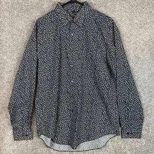Van Heusen Slim Fit Button Down schwarz geblümt Herren Hemd Gr. 17 35/34 - Bild 1 von 11