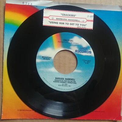 BARBARA MANDRELL Crackers/Using Him To Get To You 45 7" COUNTRY Vinyl Record Foto 1 de 2