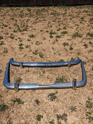 Комплект хромированных бамперов (передних и задних) для Jaguar XJ6 серии 1 1969-73 годов выпуска от оригинального производителя - Изображение 1 из 4