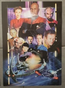 Star Trek deep space nine & defiant crew exclusive A3 Artprint by j fletcher  - Picture 1 of 1