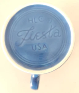 HLC - TAZZE DA CAFFÈ BLU CON ANELLO FIESTA USA - CONDIZIONALE IN PERFETTE CONDIZIONI. - Foto 1 di 5