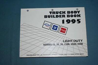 1995 Chevrolet GMC Light Duty Truck Body Builder Book 10 20 1500 2500 3500 ST CK - Image 1 of 4