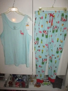 NWT PAJAMARAMA VERY CUTE CHRISTMAS/FLAMNGO PJ SET SIZE S - Picture 1 of 9