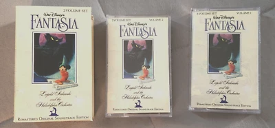 MC WALT DISNEY'S "FANTASIA" CASSETTE TAPE 2 VOLUME SET REMASTERED SOUNDTRACK USA - Image 1 of 2
