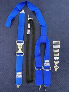 VINTAGE NOS - BELL RACESTAR RACE STAR 6 POINT 3” RACING HARNESS SPRINT CAR - Picture 1 of 12